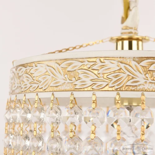 Светильник подвесной AL19201/20OL WMG Bohemia Ivele Crystal прозрачный 1 лампа, основание белое патина золотое в стиле классический sp фото 7